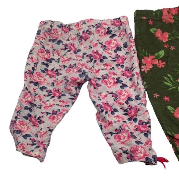 2pcs Baby Girl Floral Pants Size 0-3M Elastic Waist Comfort Multicolor - Picture 12 of 12